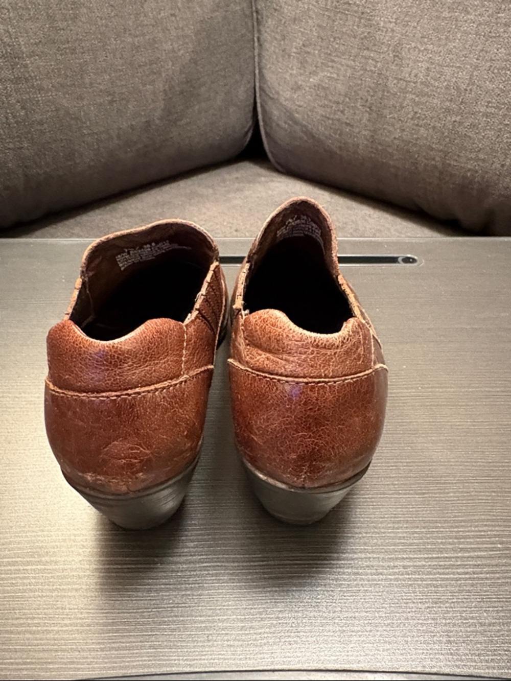 Women's Brown Leather Slip-On Ankle boots - Picture 3 of 6